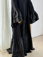 Load image into Gallery viewer, Double satin ruffle Abaya