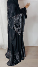 Load image into Gallery viewer, Double satin ruffle Abaya