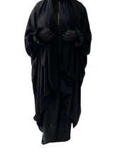 Load image into Gallery viewer, Three piece Abaya w/ scruntch sleeves