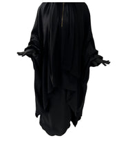 Load image into Gallery viewer, Three piece Abaya w/ scruntch sleeves