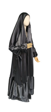 Load image into Gallery viewer, Double Ruffle Satin Jilbab
