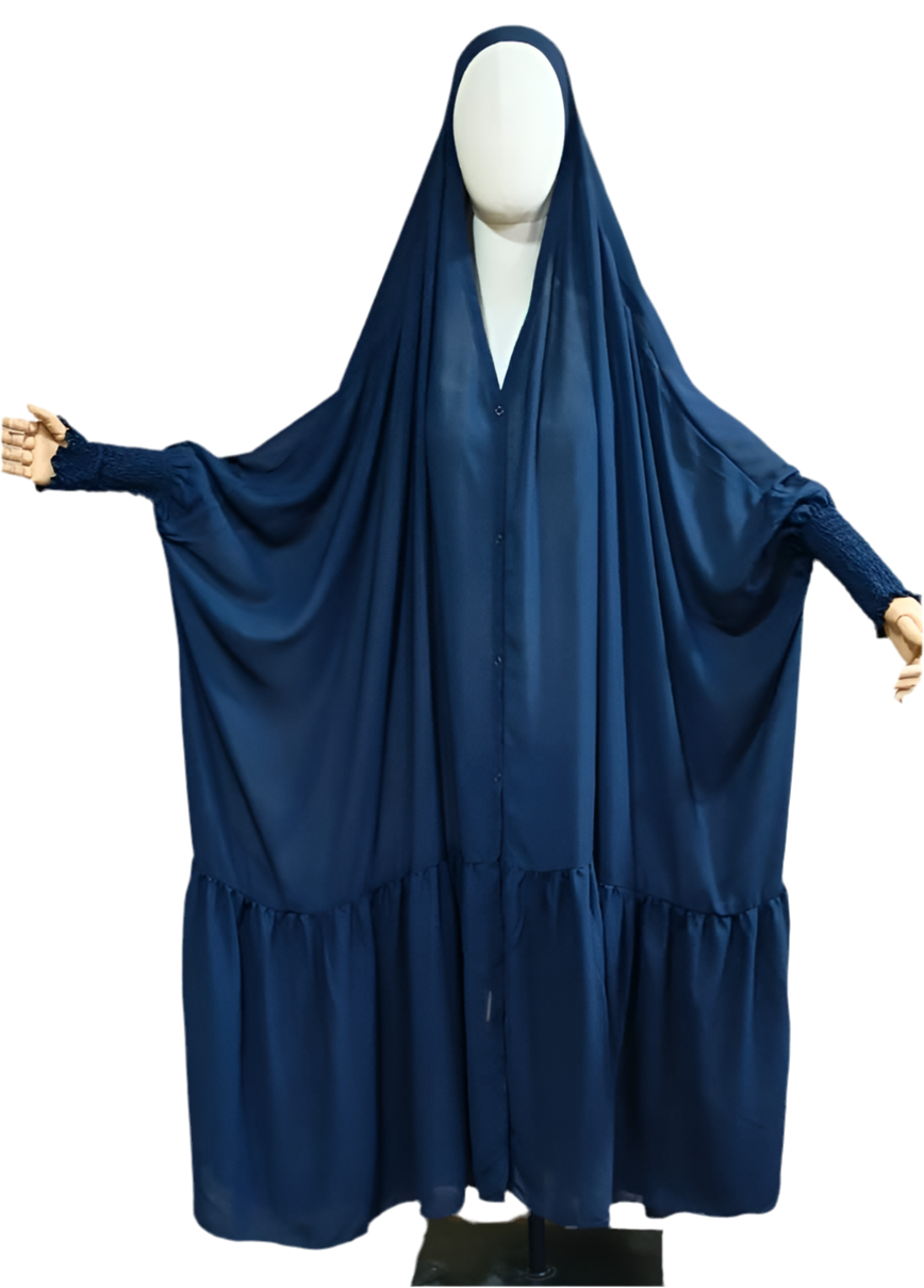 Ruffle Cape (navy)
