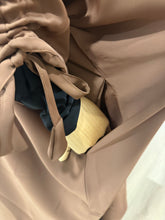 Load image into Gallery viewer, Mocha Two-Piece Hooded Abyah w/ Ruched sleeves
