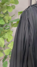 Load and play video in Gallery viewer, Pleated Three piece Open Abaya/Duster
