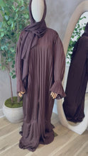 Load and play video in Gallery viewer, Three piece Pleated Open Abaya/Duster 2.0
